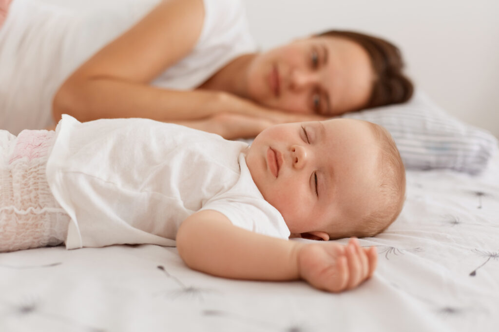 Peacefully sleeping baby in a calm, sleep-friendly environment